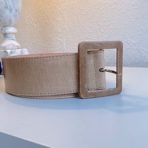 Brave leather waist belt tan